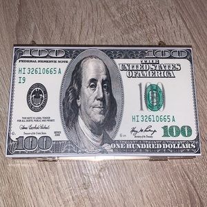 100 dollar bill clutch